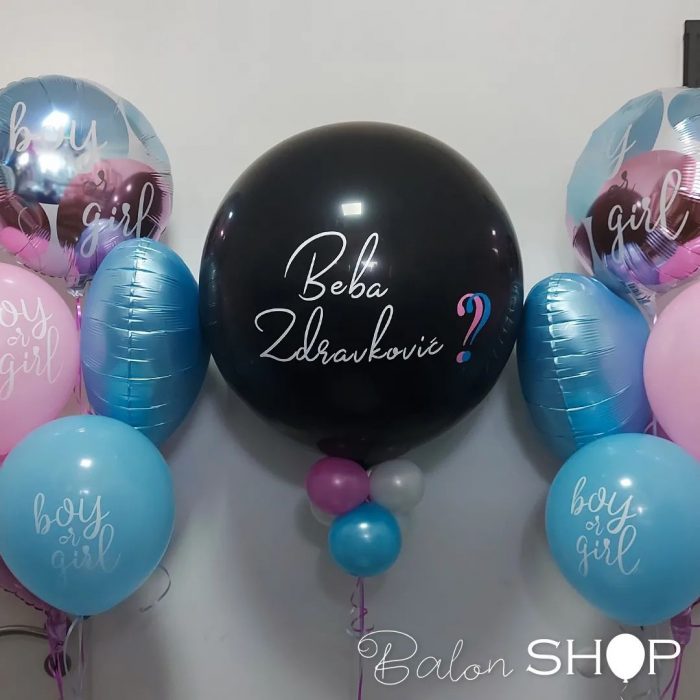 Boy Or Girl Set Za Otkrivanje Pola Bebe Baloni Balon SHOP