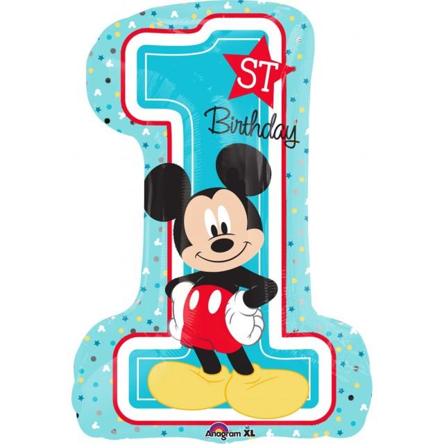 Mickey Mouse balon u obliku broja jedan • Baloni Balon SHOP