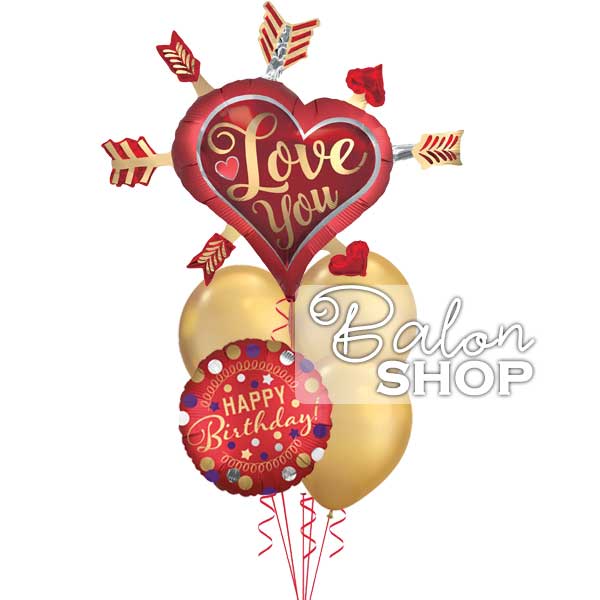 love you and happy birhday buket helijumskih balona