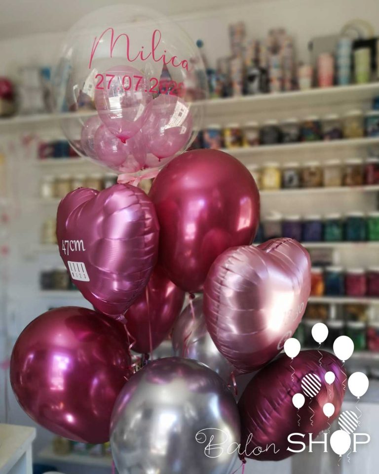 Elegantni Baloni Za Rođenje Devojčice U Buketu • Baloni Balon SHOP